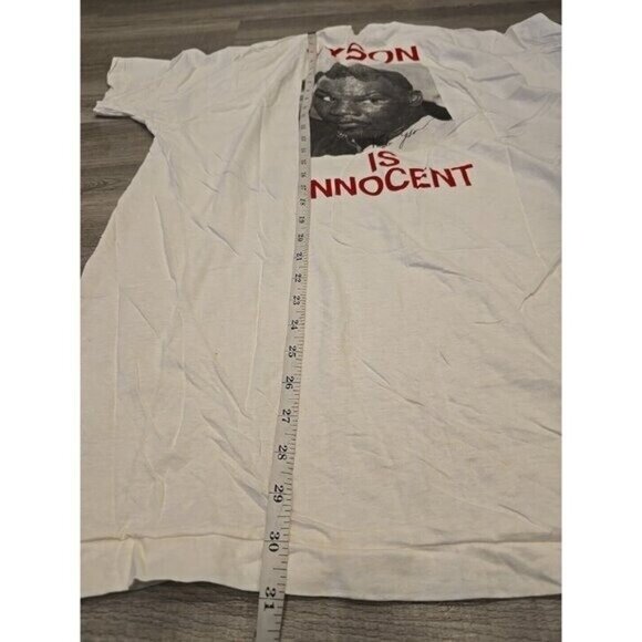 Free Mike Tyson T Shirt XL Is Innocent USA PHOTO DeadStock BOXING Single Stitch - Picture 15 of 15